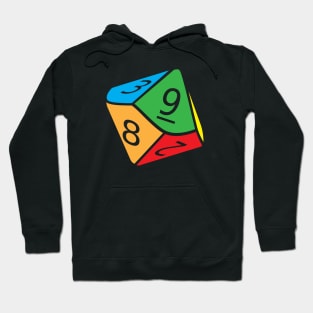 d10 Dice RPG Shirt | Multi Color Design Hoodie